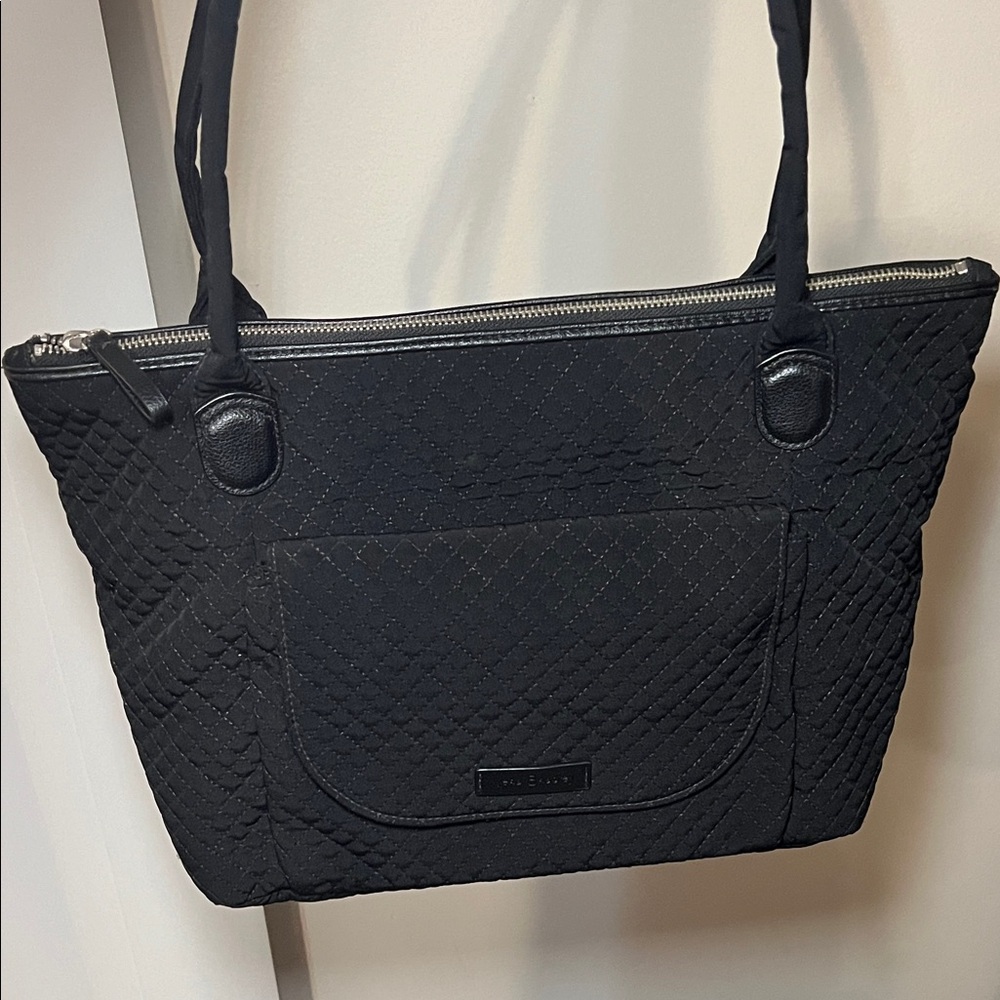 Vera Bradley Black Quilted Small Tote Bag Purse